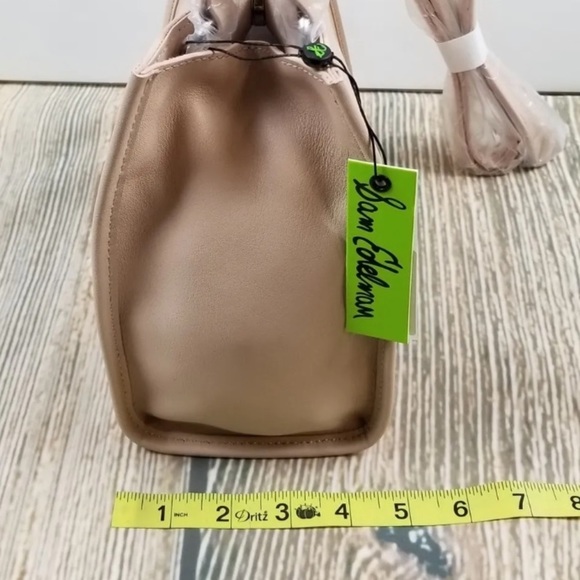 $178 Sam Edelman Small Leather Tote Pink Dual Staps or Shoulder or Cross Body - Picture 9 of 13